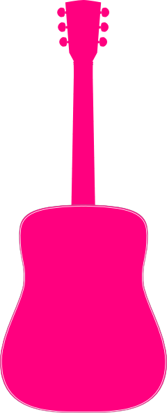Pink Guitar Clip Art (240x592), Png Download