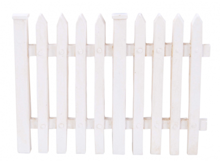 White Picket Fence - Vivid Arts Miniature World Twisted Branch Fence Twin (430x404), Png Download