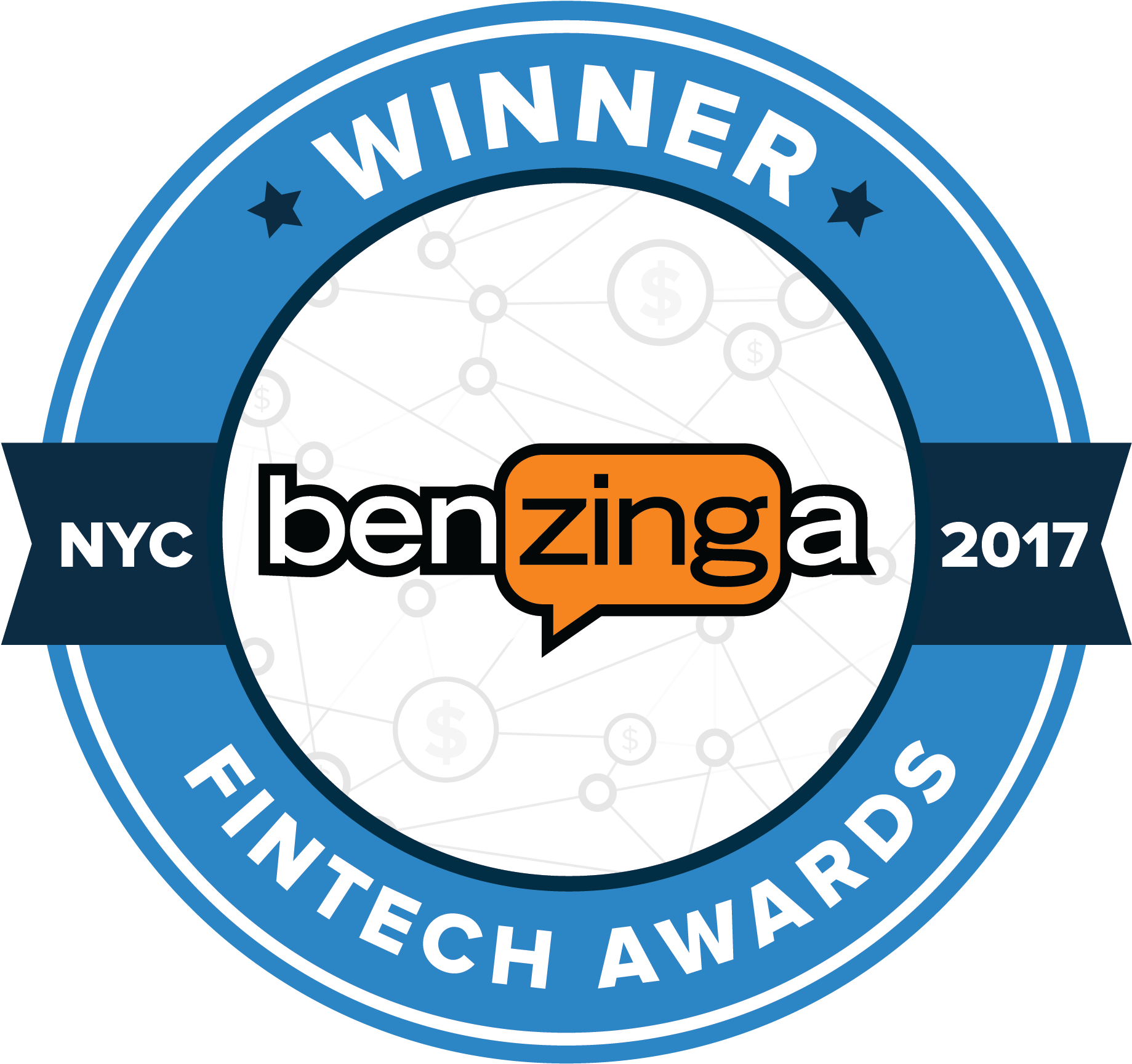 Download Web Winner Badge - Benzinga Global Fintech Awards (1858x1728), Png Download
