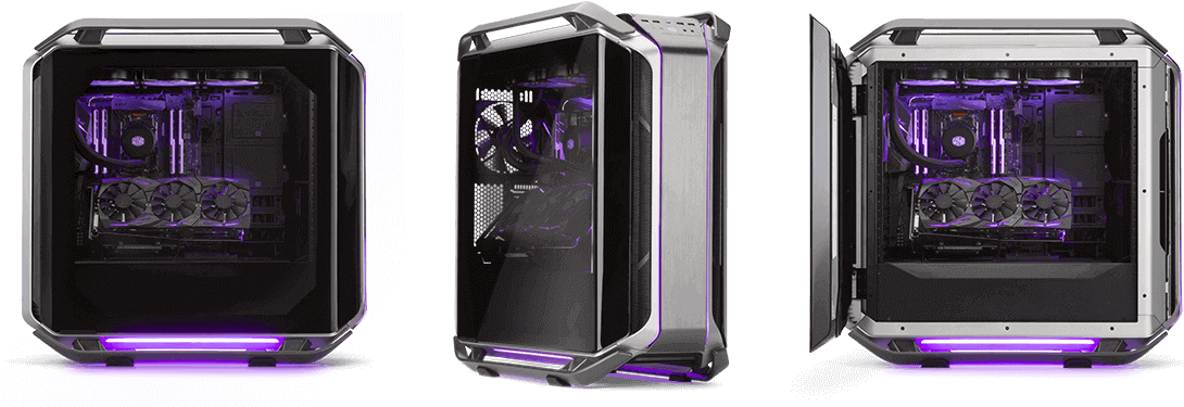 A Panoramic Tempered Glass Side Panel, With Two Curved (1100x429), Png Download