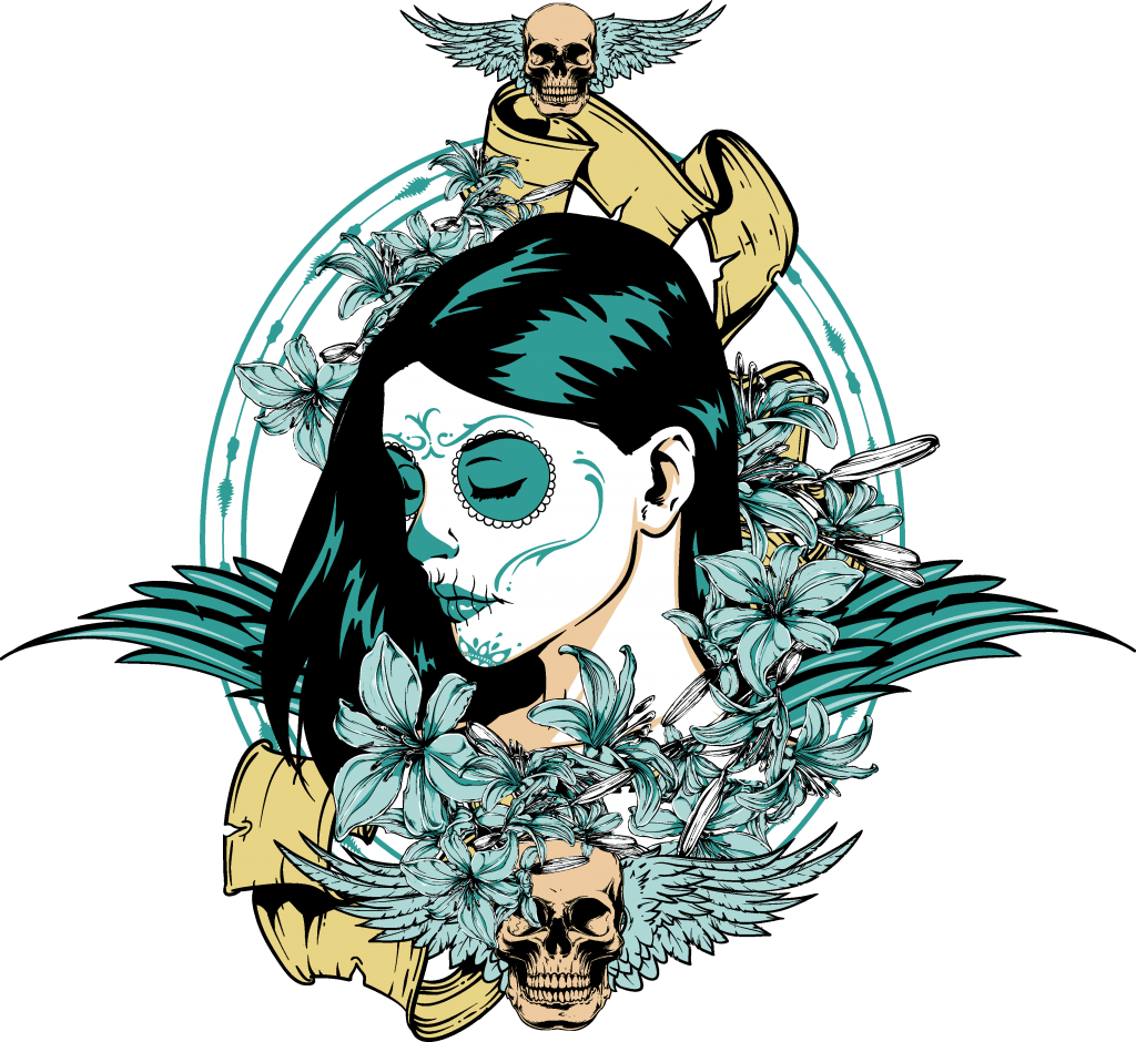 Muerte Sagrada Buy T Shirt Design (1024x940), Png Download