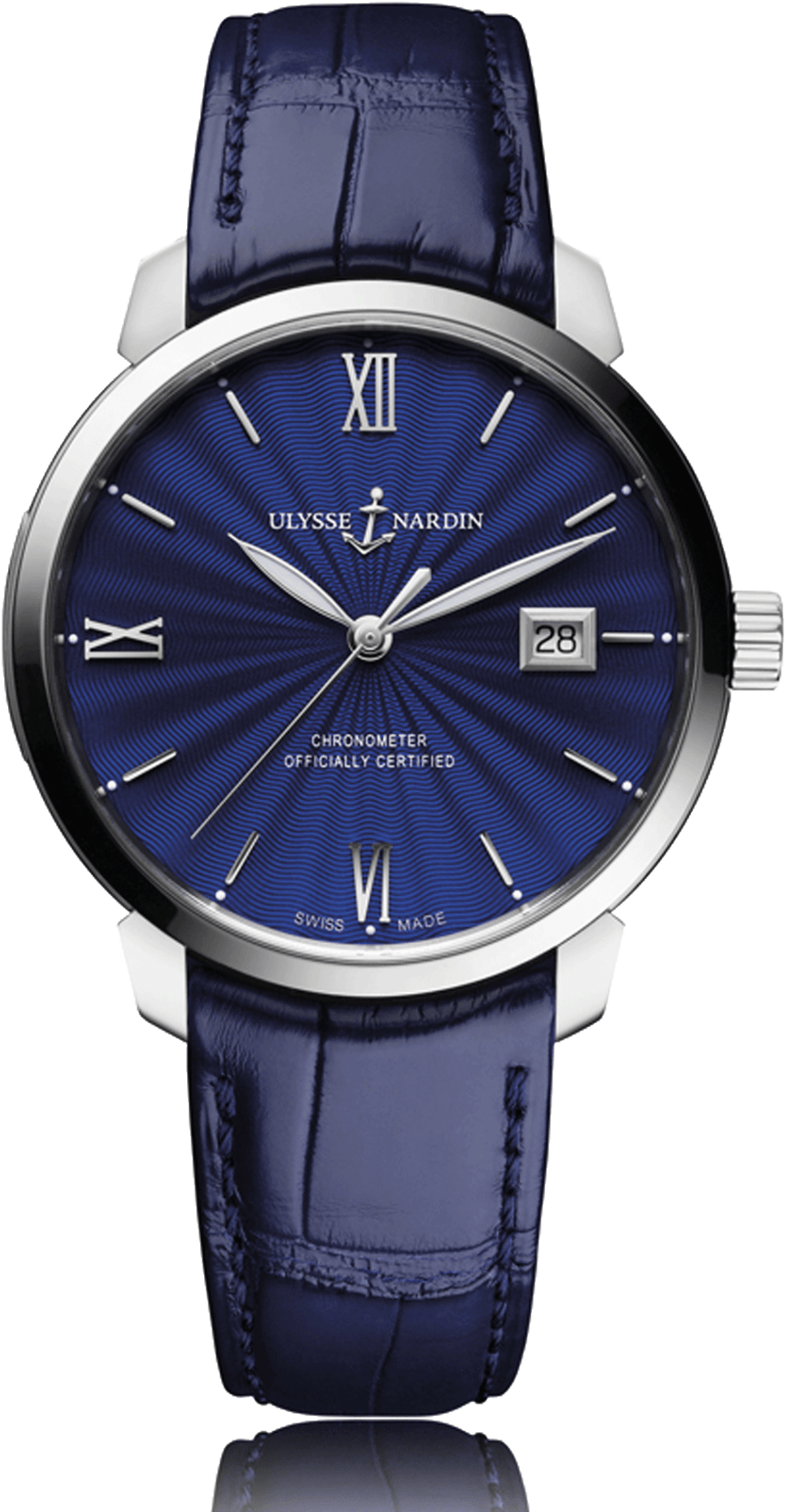 Ulysse Nardin Classico Automatic Stainless Steel Blue (2000x2000), Png Download