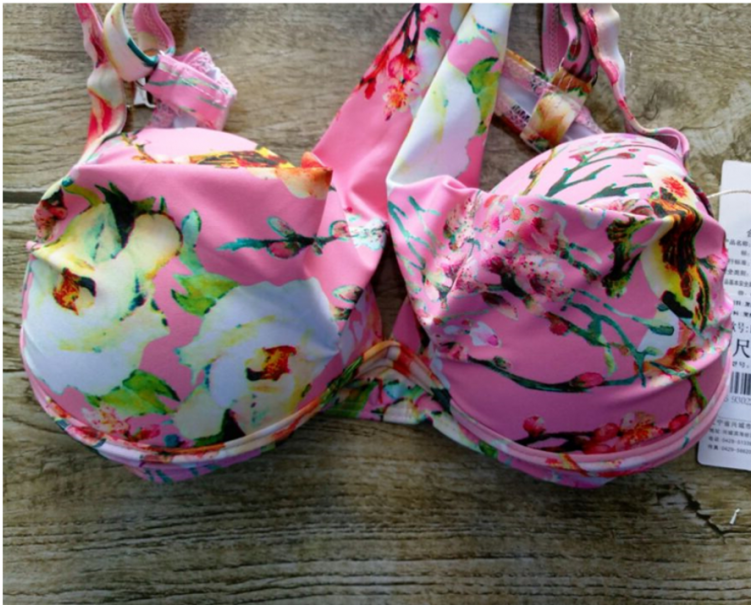 High Waist Retro Bikini Swimsuit Bandage Floral Print (750x750), Png Download