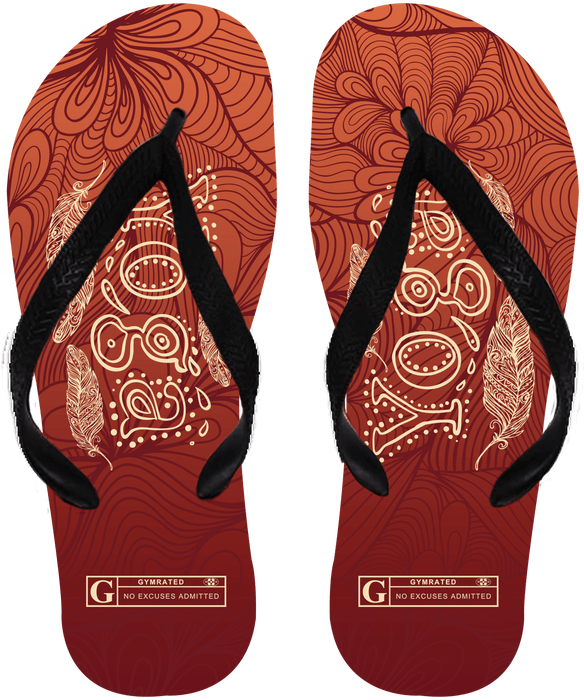 "yoga " Flip Flops (600x715), Png Download