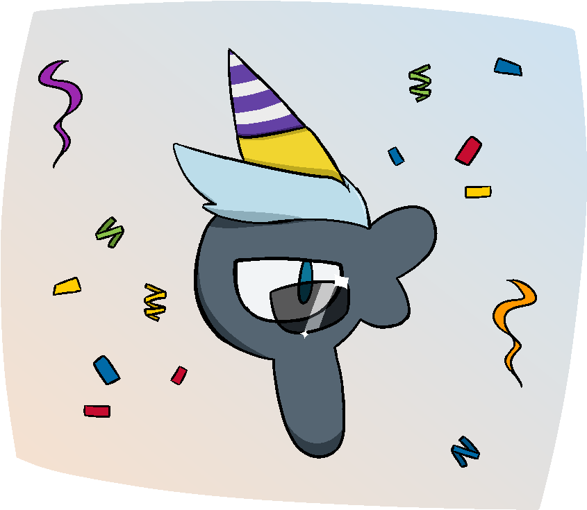 Happy 1000th, Tpp Also Here's Me Partying (1000x1000), Png Download
