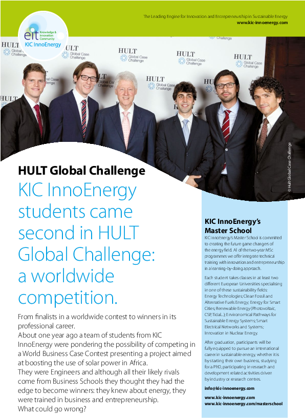 Kic Innoenergy Students Came Second In Hult Global (595x842), Png Download
