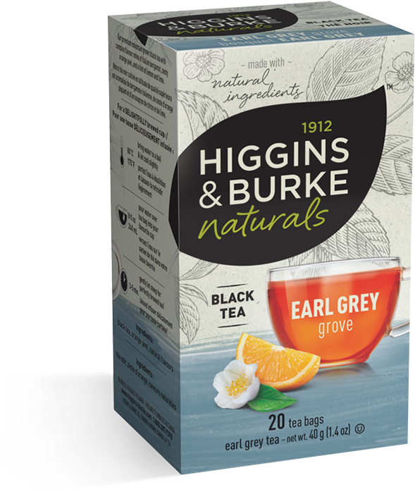 Higgins & Burke Earl Grey Grove Black Tea 20's (700x700), Png Download