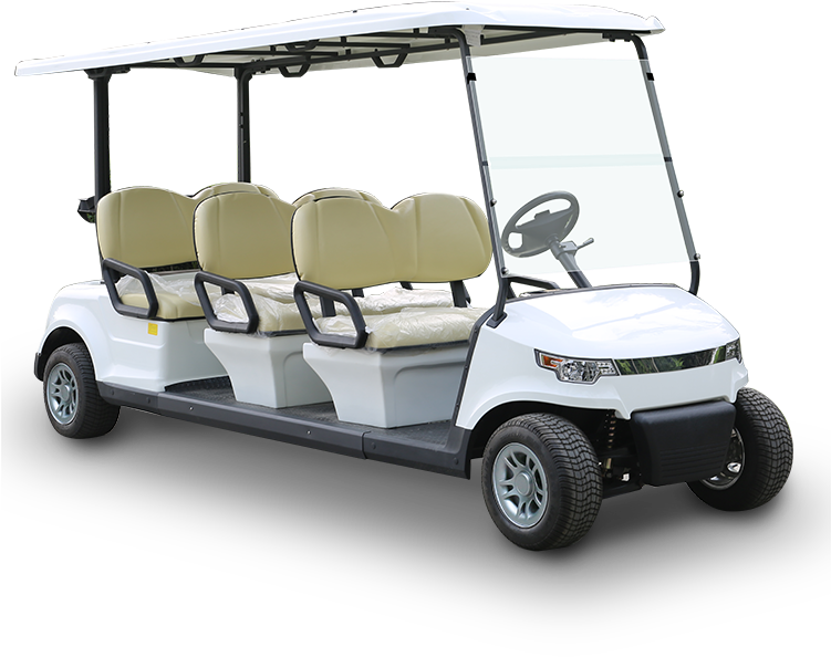 6 Electric Golf Cart Tourist Bus In The Scenic Spot (750x750), Png Download