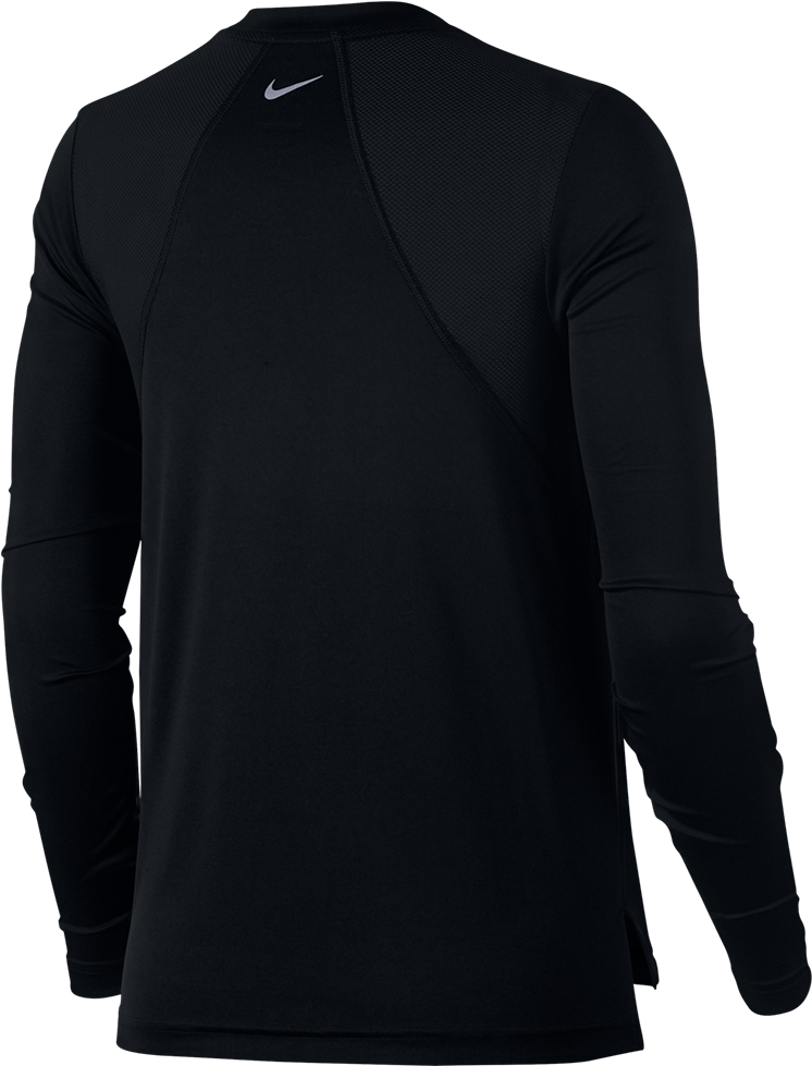 Nikedry Miler Top Ls Black (1800x1013), Png Download
