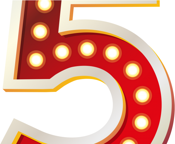 Five Clipart Gold Number (640x480), Png Download