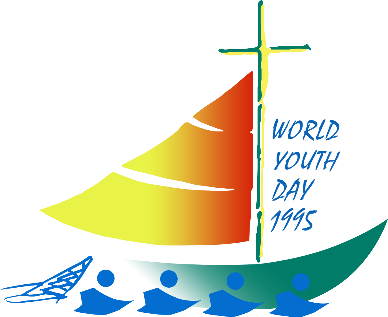 World Youth Day 1995 Logo (1406x1114), Png Download