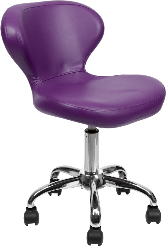 Pedi Stool Royal Purple Staff Chair - Pedi Stool (708x963), Png Download