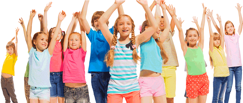 Happy Kids With Raised Hands - Kids Scholarship (900x350), Png Download