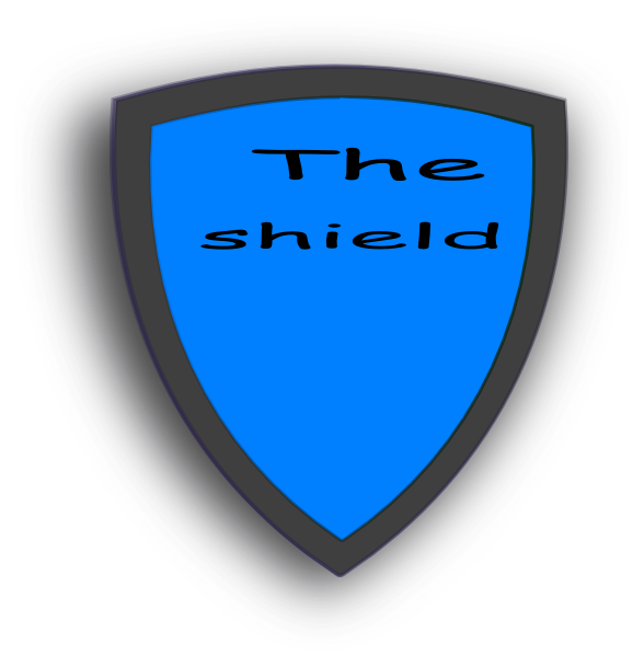 Blue Security Shield Svg Clip Arts 588 X 598 Px (588x598), Png Download