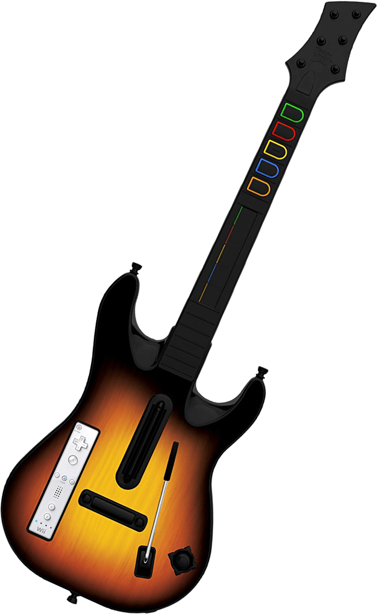 Wii Guitar Hero World Tour Standalone Guitar - Guitar Hero World Tour Guitar (752x1224), Png Download