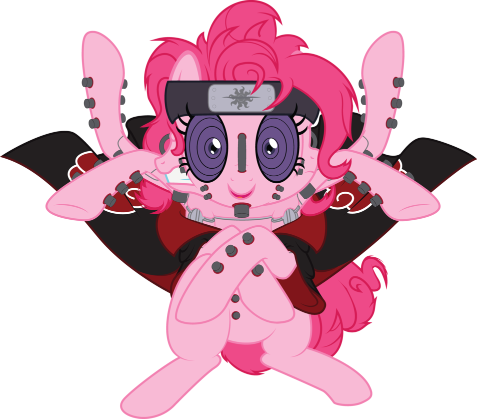 Pinkie Pie Kakashi Hatake Pain Pony Pink Red Cartoon - Asura Pain (954x837), Png Download