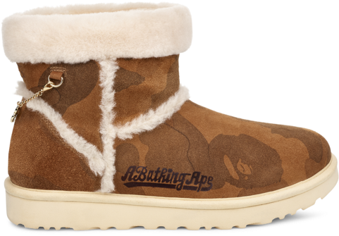 Ugg X Bape Boot - Shoe (612x683), Png Download