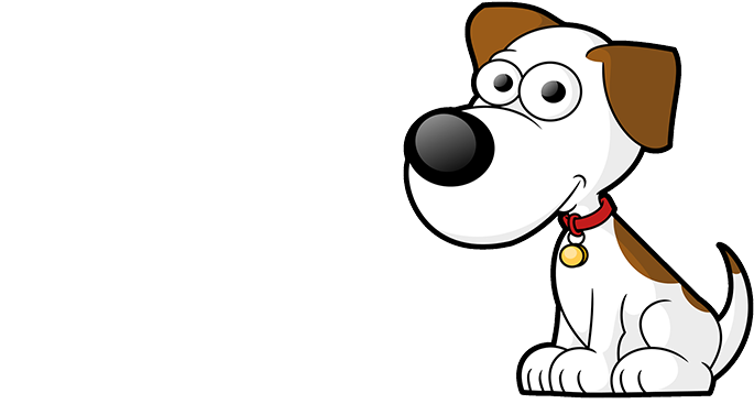 Shop For The Dog - Dog With Collar Clipart (736x432), Png Download