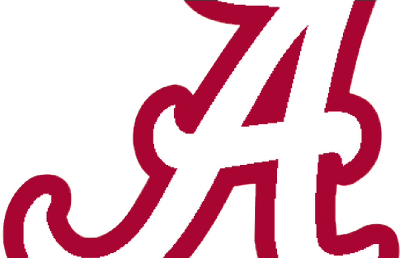 Logo University Of Alabama Crimson Tide White A Red - Alabama Crimson Tide Logo Transparent (1368x855), Png Download