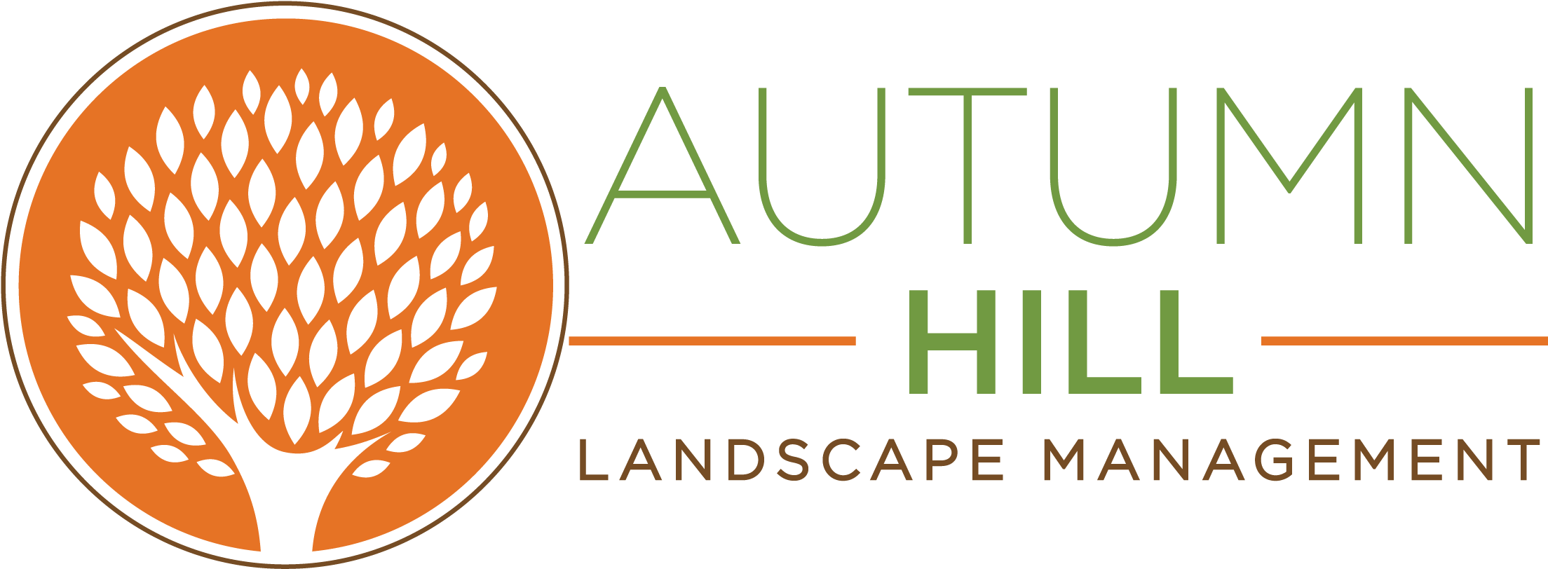 Autumn Hill Landscaping Inc - Circle (2258x854), Png Download