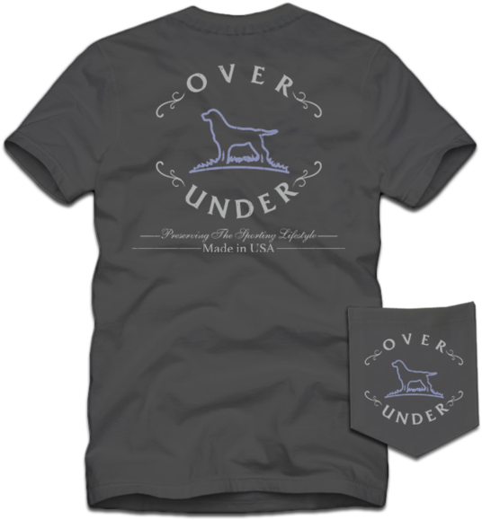 Over Under Short Sleeve Antique Logo Outline T-shirt - Active Shirt (600x600), Png Download