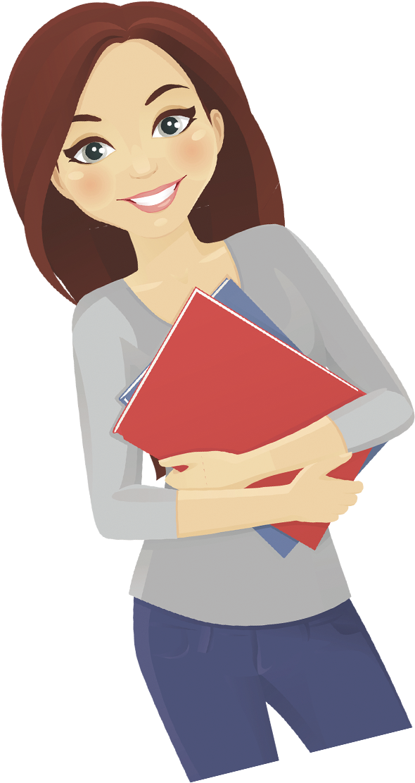 Picture Library Library Cartoon Woman Female Transprent - Teacher Clip Art Brown Hair (885x1546), Png Download