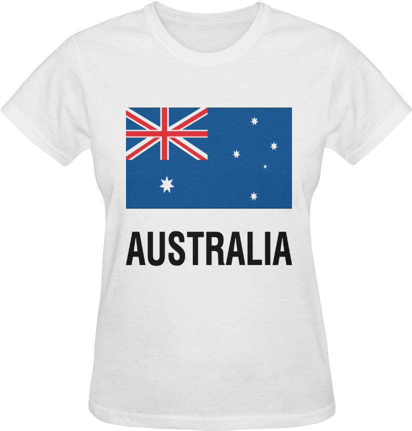 Xx Flag Australia Outline Sunny Women's T-shirt - Crest (1000x1000), Png Download