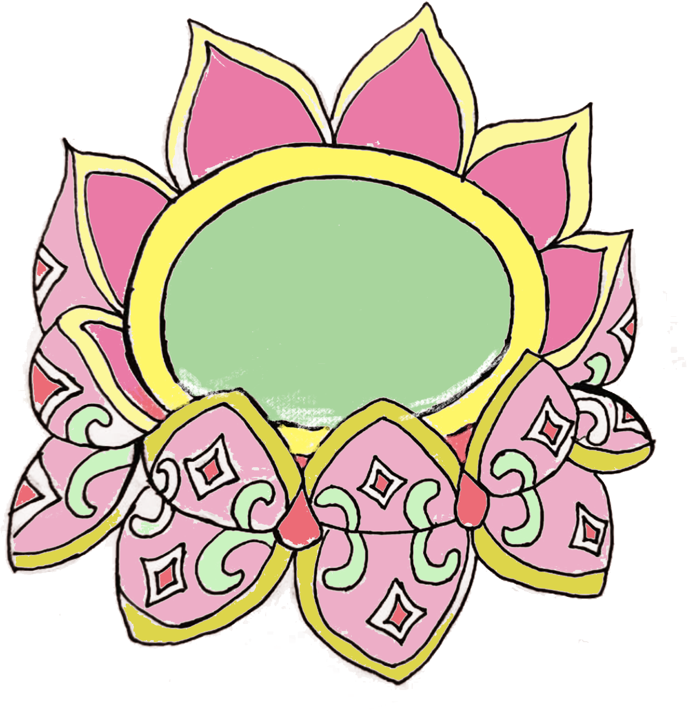 Hand Painted Watercolor Lotus Table Fresh Png And Psd - Illustration (2000x2000), Png Download