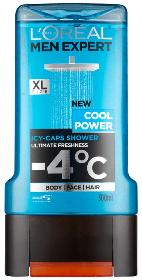 Men Expert Ice Effect Cool Power Shower Gel - Loreal Men Expert Shower Gel (1200x1200), Png Download