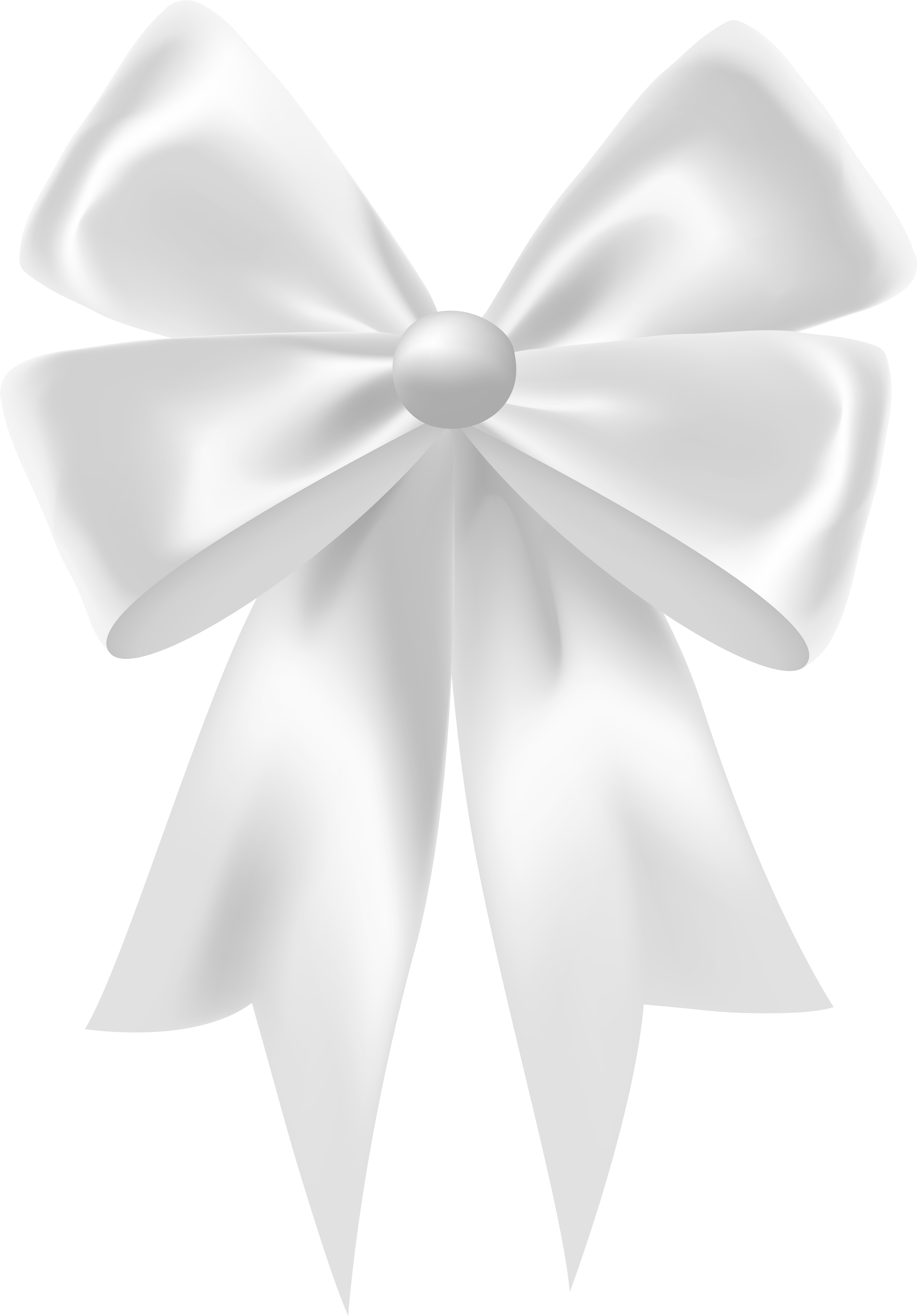 White Satin Bow Clip Art Image - Satin (5616x8000), Png Download
