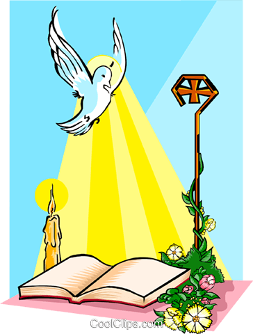 Holy Spirit Descending Over Bible Royalty Free Vector (364x480), Png Download