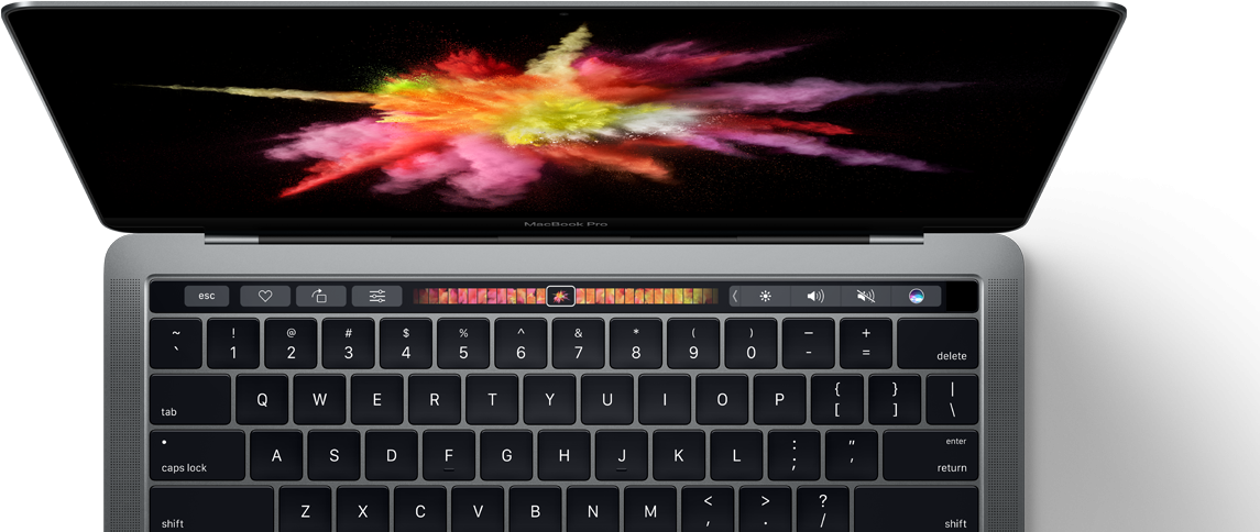 Apple Macbook Pro - Apple Macbook Pro With Touch Bar 15.4″ - Core I7 2.6 (1253x494), Png Download