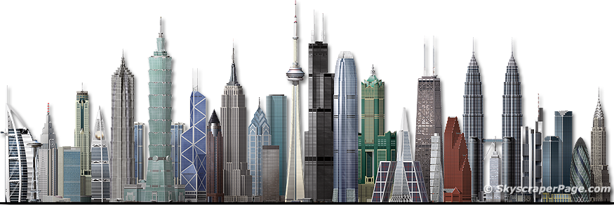 Building Png Clipart Background - Skyscrapers Png (875x293), Png Download