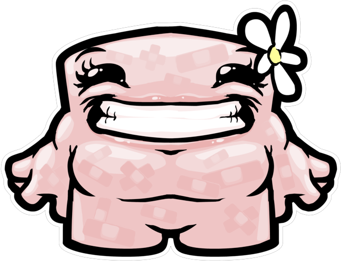 Bandagegirlartwork - Super Meat Boy Girlfriend (700x598), Png Download