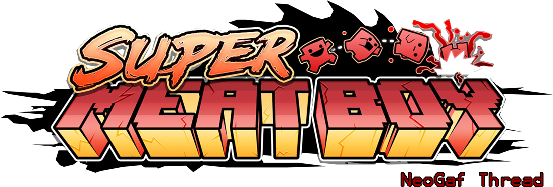 Super Meat Boy Logo Png - Super Meat Boy Logo (1100x390), Png Download