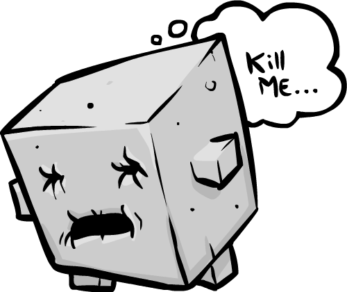Super Meat Boy Tofu Boy (500x420), Png Download