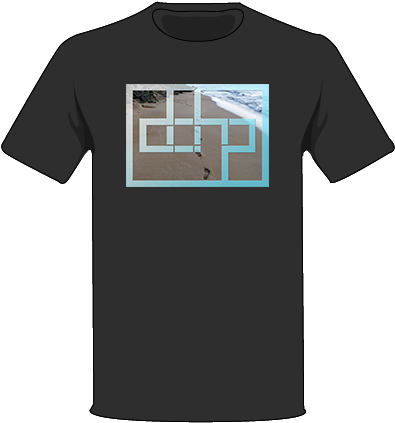 The Black / Medium Footsteps Tree Shirt - T-shirt (612x792), Png Download