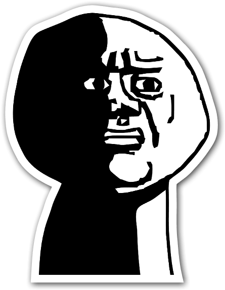 Oh God Why Rage Face Sticker - Oh God Why Meme Png (474x600), Png Download