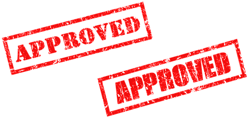 Rubber Stamp Approved Approved Stamp Appro - Exondys 51 In India (604x340), Png Download