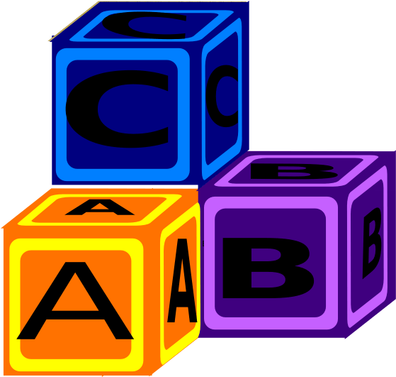 Abc Blocks Clipart - Abc Cubes Cliparts Png (600x530), Png Download