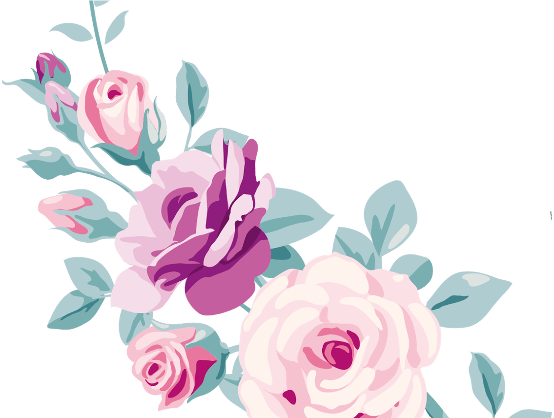 Imagen Floral Em Png Para Baixar Digital Art Pinterest - Floral Decorative Corners (1368x855), Png Download