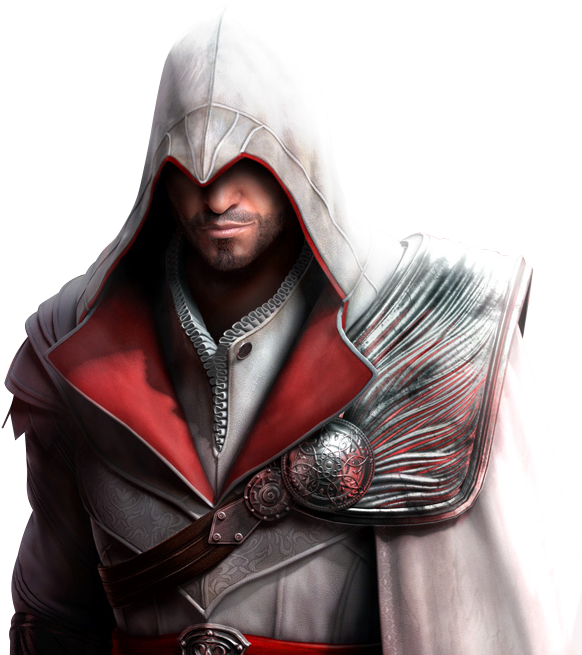Assassin's Creed Ezio Auditore Watercolor Painting - Assassin's Creed Brotherhood Png (601x659), Png Download