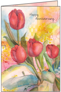 Anniversary Card-ag408 - Watercolor Card For Anniversary (400x300), Png Download