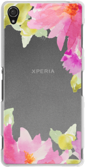 Painted Watercolor Flowers Dahlias Purples - Peony (300x547), Png Download