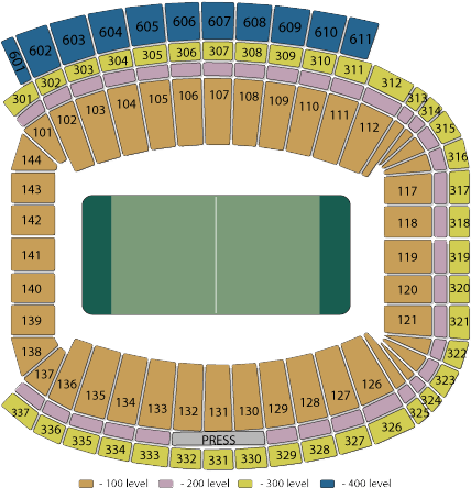 Umass Minutemen Football At Georgia Bulldogs Football - Sanford Stadium Section 321 (500x500), Png Download