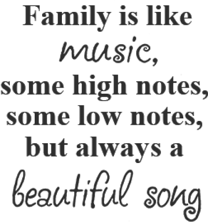 Family Music - Transparent Family Quote Png (500x500), Png Download