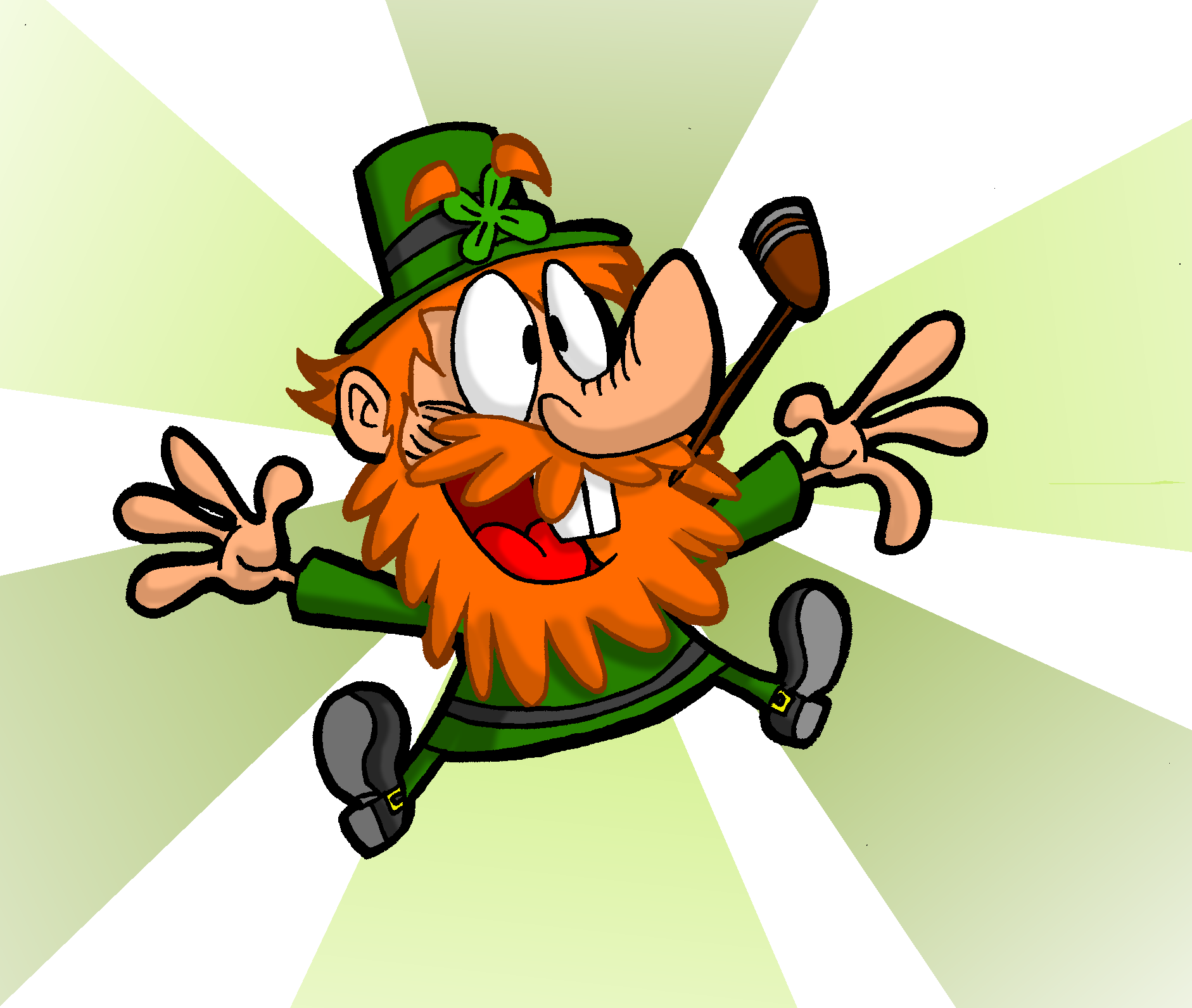 It's That Leprechaun Again By Lotusbandicoot On Clipart - Cartoon Drawings Of Leprechauns (1882x1592), Png Download