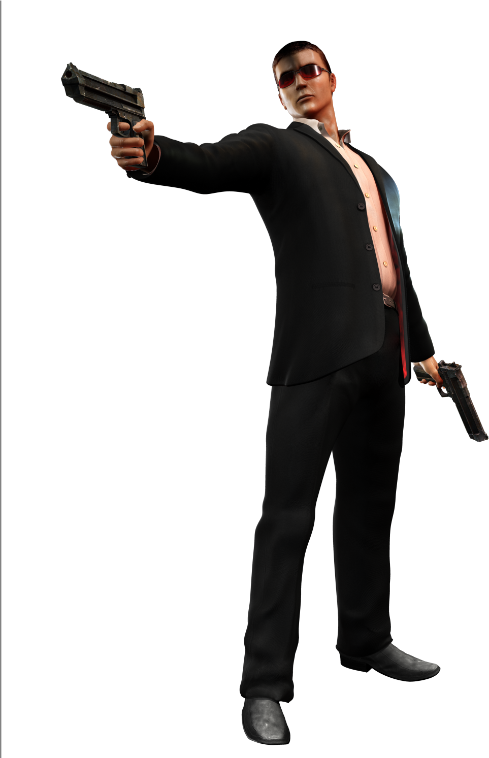 Agent Png Clipart - Man Pointing Gun Png (686x1024), Png Download