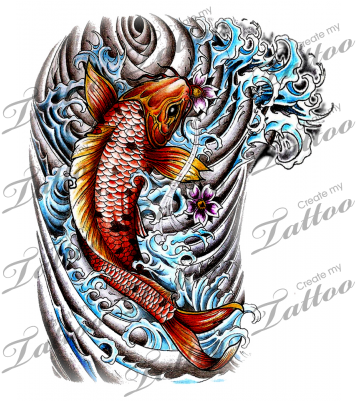 Japanese Half Sleeve Custom - Tattoo (400x400), Png Download