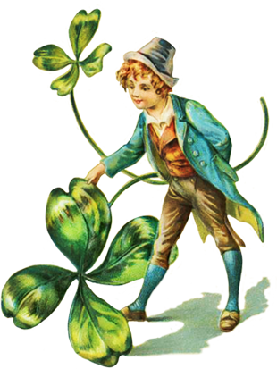 Old Clipart Leprechaun - Vintage St Patricks Day (310x413), Png Download